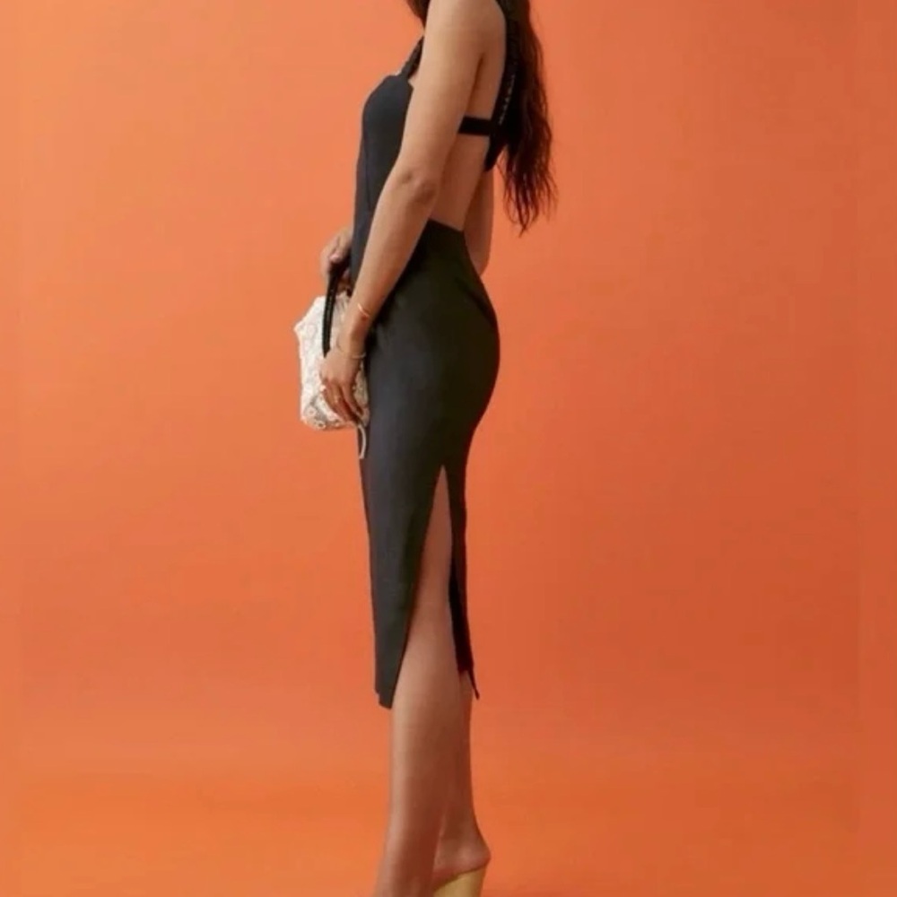 Reformation Black Sexy Midi Dress
